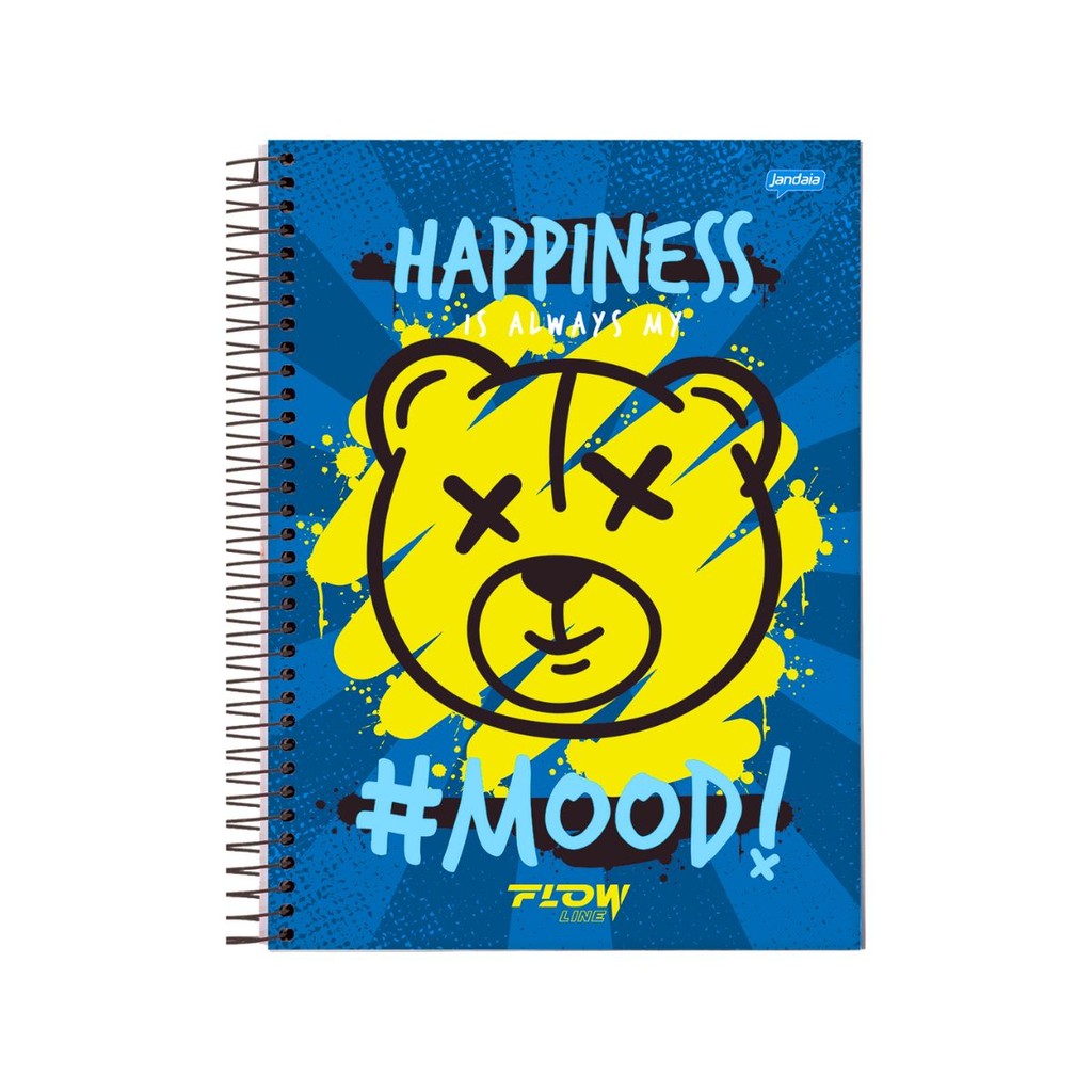 Caderno 20 Matéria Universitario Masculino 320 Folhas Flow - Jandaia MODELO:URSO
