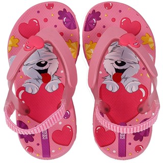 Chinelo Infantil  Meninas Confortável Aqua Print Coração Klin em Oferta na Shopee
