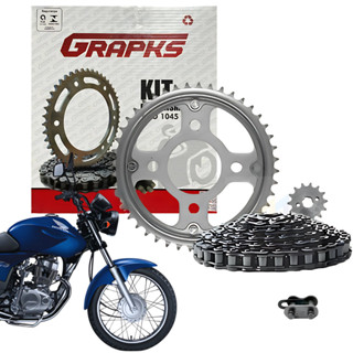 Kit Relação Tração Transmissão Cg Titan Fan 150 2004 a 2014 Original Grapks HONDA em Oferta na Shopee