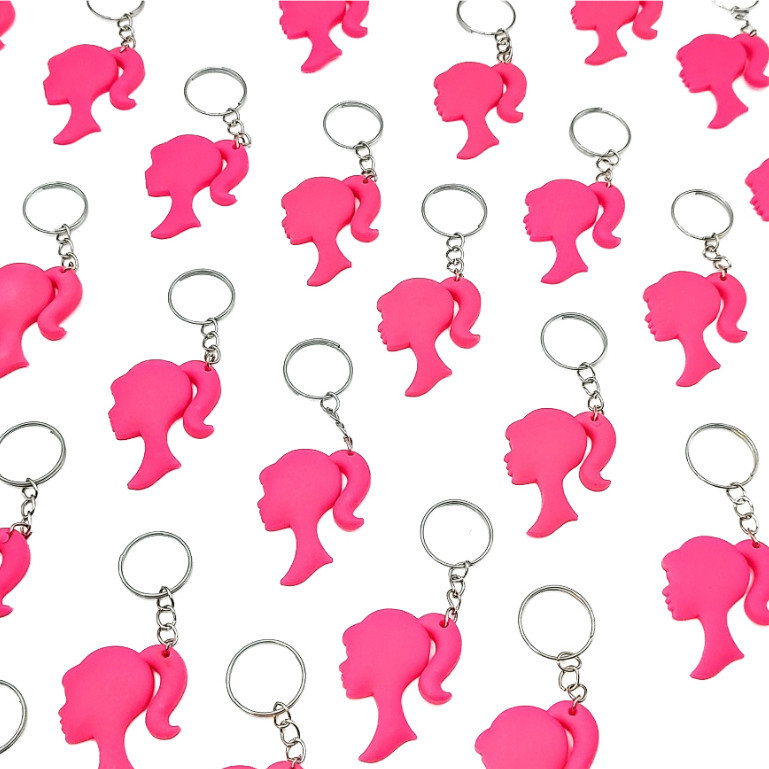 Kit 2 Chaveiros Princesa Rosa – Lembrancinha Festa , Aniversário, Brinde Personalizado