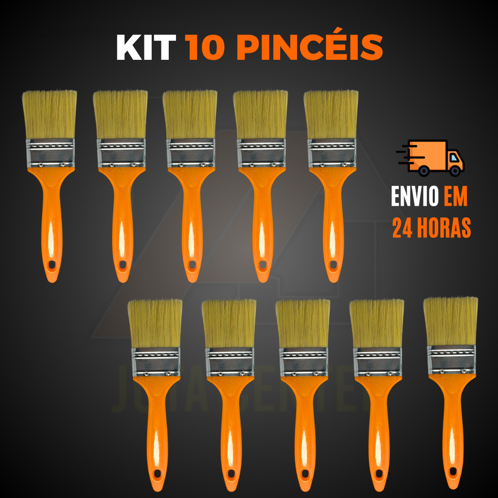Kit Pincel Trincha Pintura 2 Polegadas Profissional