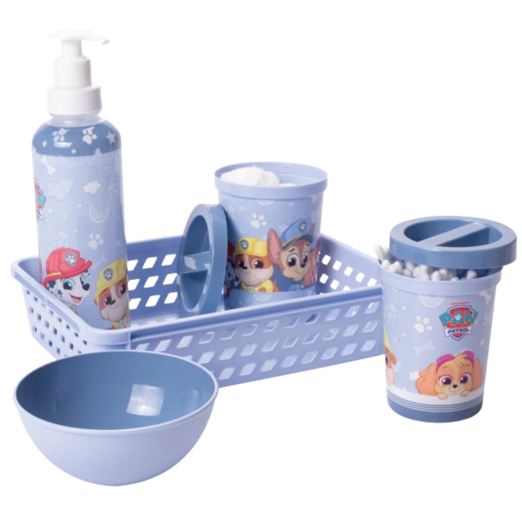 Kit Higiene Azul Bebê 5 Peças Patrulha Canina Plasútil