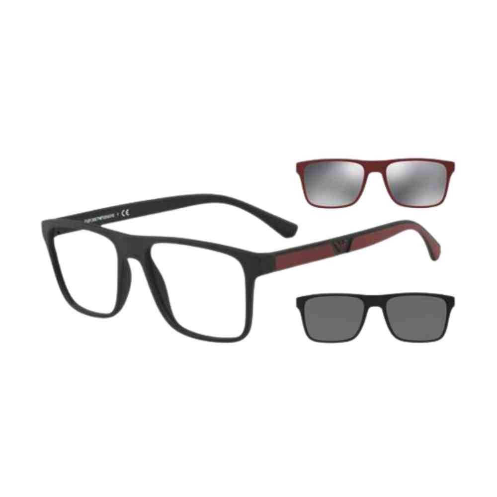 Óculos Emporio Armani Clip-On 2 em 1 Preto 0EA4115 50421W54