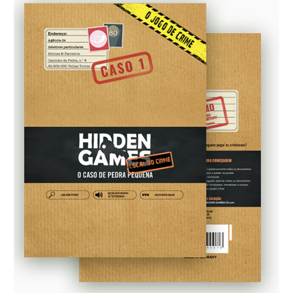 Jogo De Tabuleiro Desvende O Mistério E Resolva O Crime 1 Hidden Games O Caso Da Pedra Pequena Board Game Across