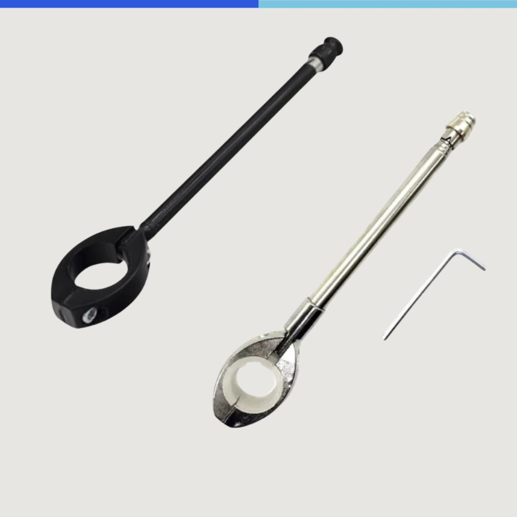 Antena de Moto Corta Linha de Pipa Retrátil 6 Estagios Anti Cerol Aço Inox - COR ALEATORIA