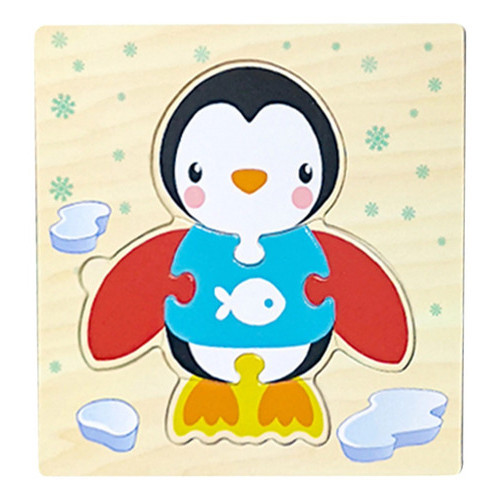 Brinquedos De Madeira Para Crianças Quebra-cabeças Pinguim