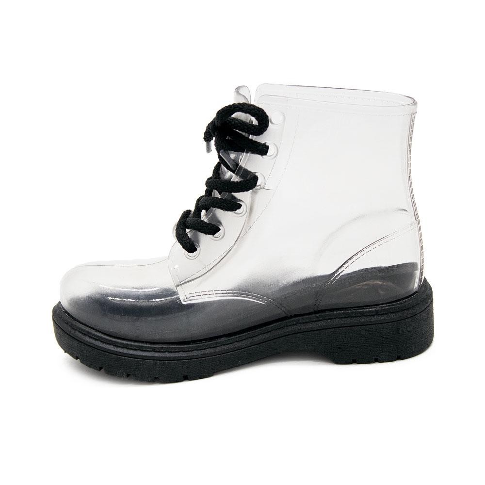 Bota Galocha Infantil Menina Luelua Com Meia 49011 Preta