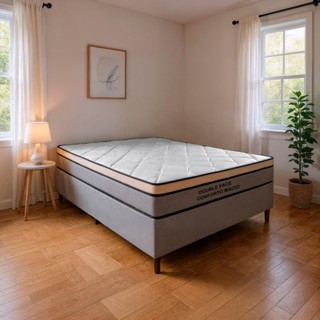 Colchão Casal Molas Ensacadas Active + Base 138x188x70 em Oferta na Shopee