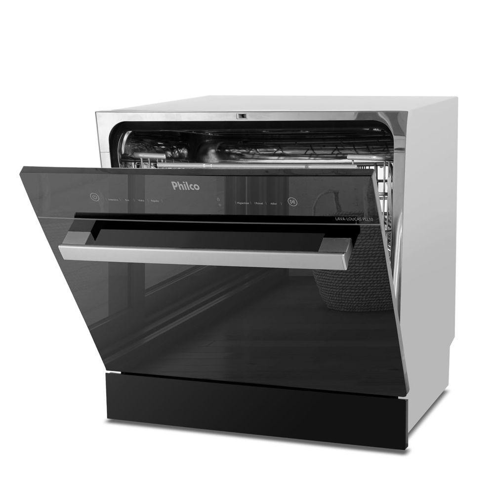 Detalhes do Lava Louças Philco 10 Serviços Preto Espelhado PLL10 220V
