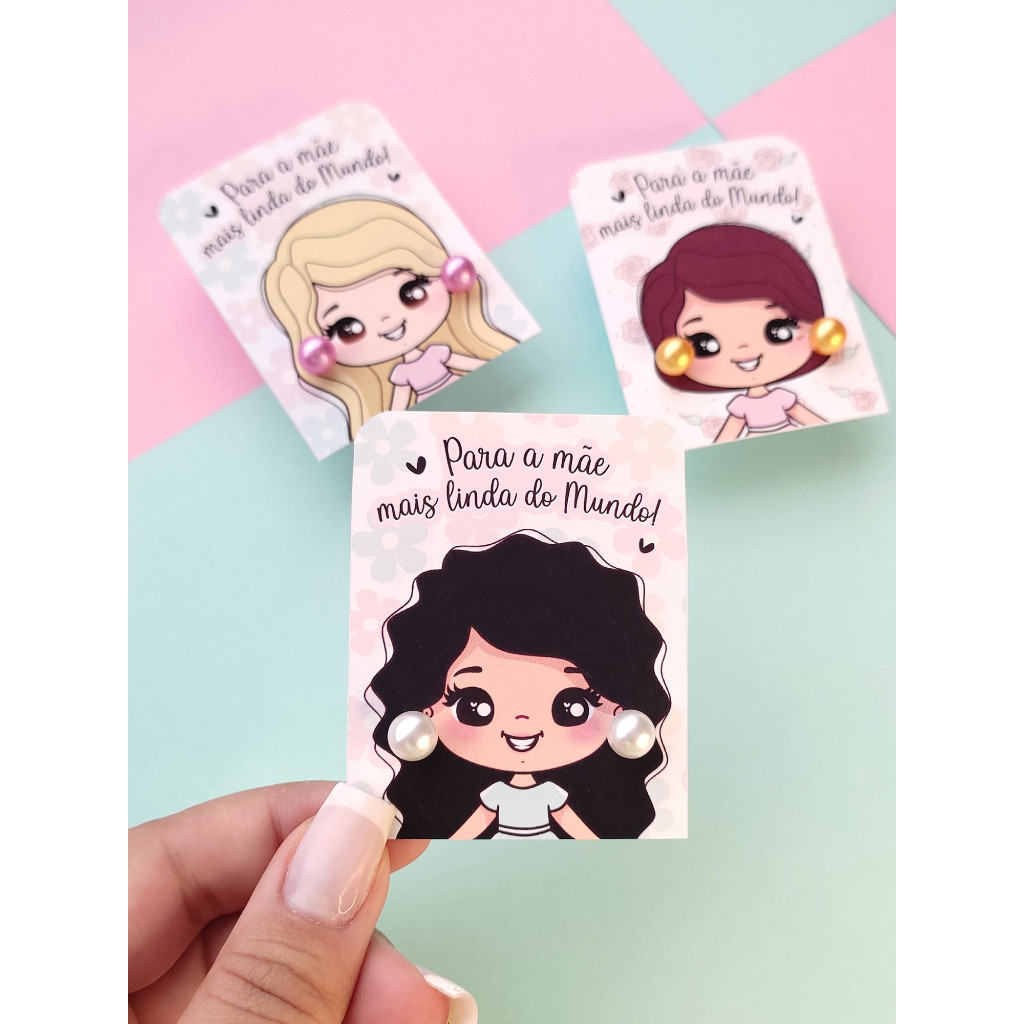 50 Tag para brincos - Dia das Mães - Lembrancinha Mimo