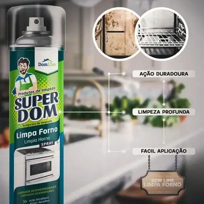 Limpa Forno Desengordurante Fogão Microondas Tira Gordura Sujeira 300 ml