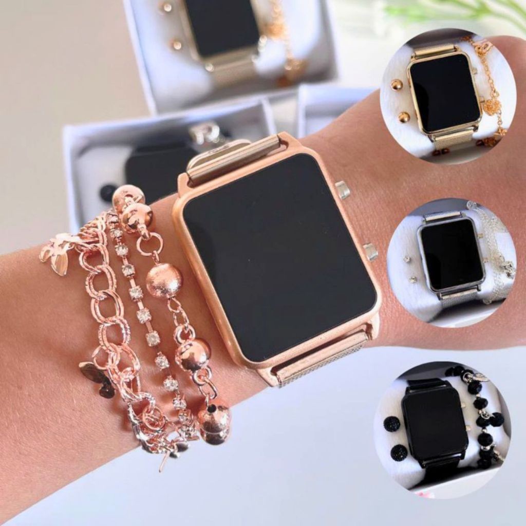 Relógio Luxo Feminino Led Digital em Oferta na Shopee