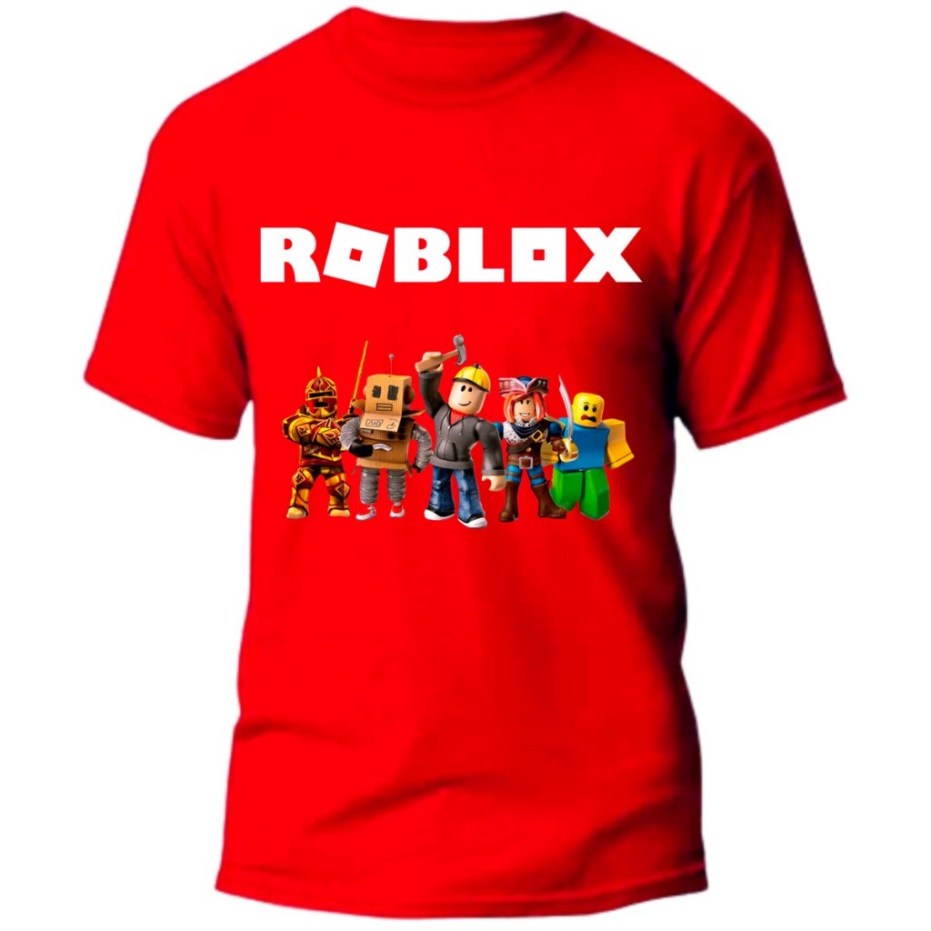 Camiseta Infantil Juvenil Adulto Roblox Camisa 100% Algodão Promoção Fantasia Jogos