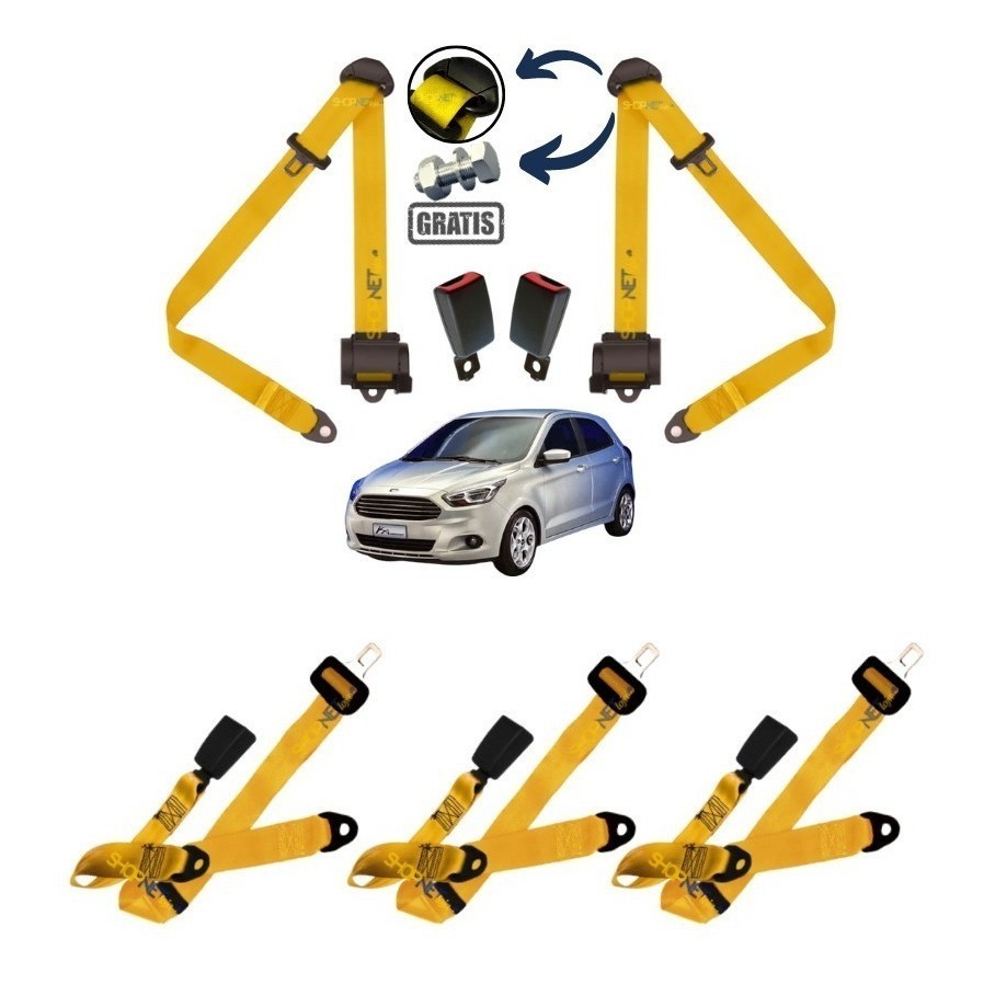 Cinto Segurança Azul Ford Ka 93 13 5 Bancos Frente Retrátil em Oferta na Shopee