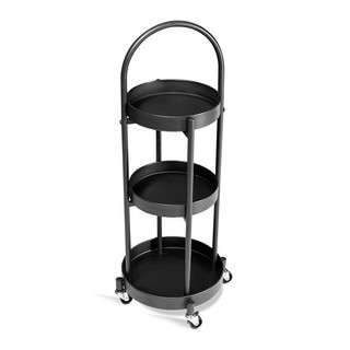 Carrinho Organizador Multiuso Zinnia Allure Curve ZO4, Preto, ZNC-ALLC-BL01