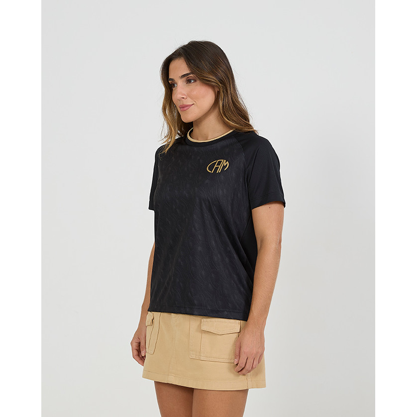 Camisa Feminina Atlético Mineiro Casual Galo Eletrizante Oficial
