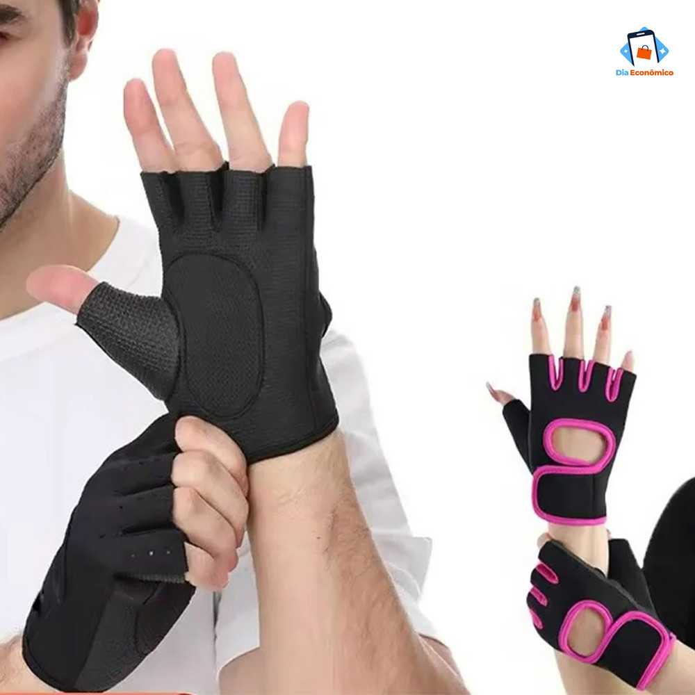 Luvas de Academia Profissional em Neoprene para Treino de Musculação - Design Ergonômico Unissex