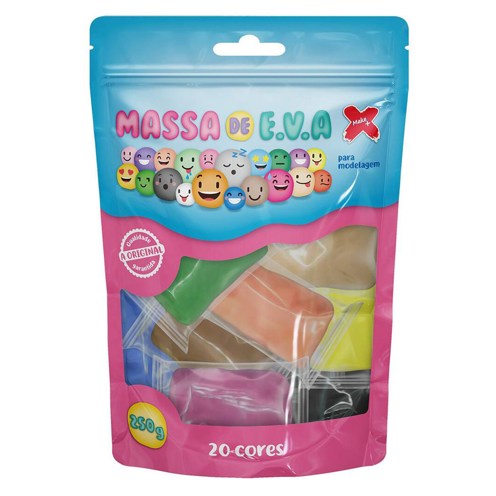 Massa de EVA Foamy para artesanato 250g 20 cores 13067 Gatte