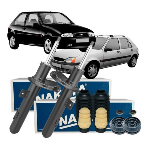 Par Amortecedor Dianteiro Original Nakata + Kits Fiesta 1.0 1.3 1.4 1.6 1996 1997 1998 a 2004
