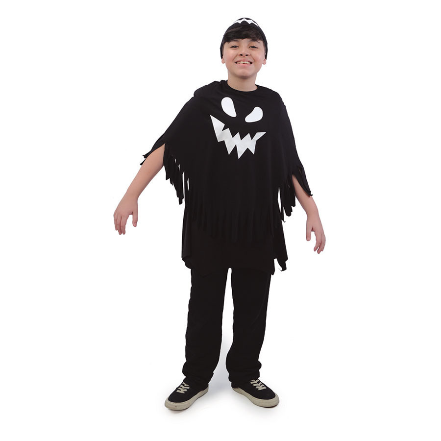 Fantasia de Halloween - Poncho com Gorro Assutador - G - 1 unidade - Cromus - Rizzo