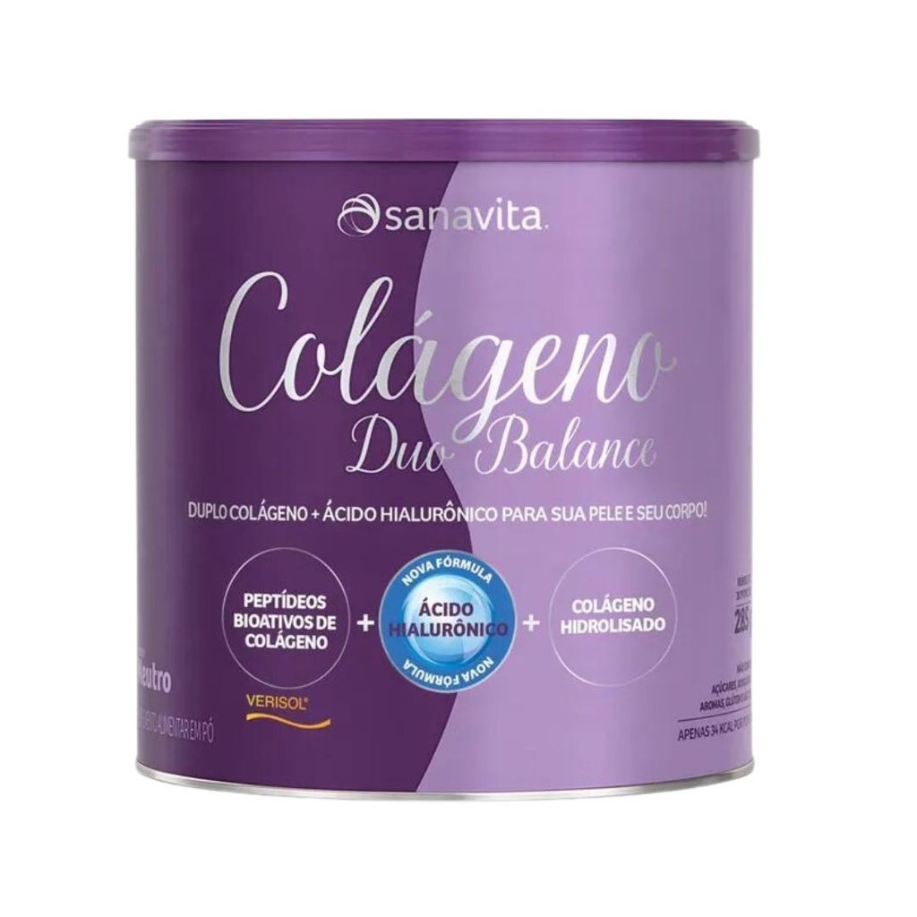 Colágeno Duo Balance 330g Sanavita – Peptídeos de Colágeno, Fácil Preparo