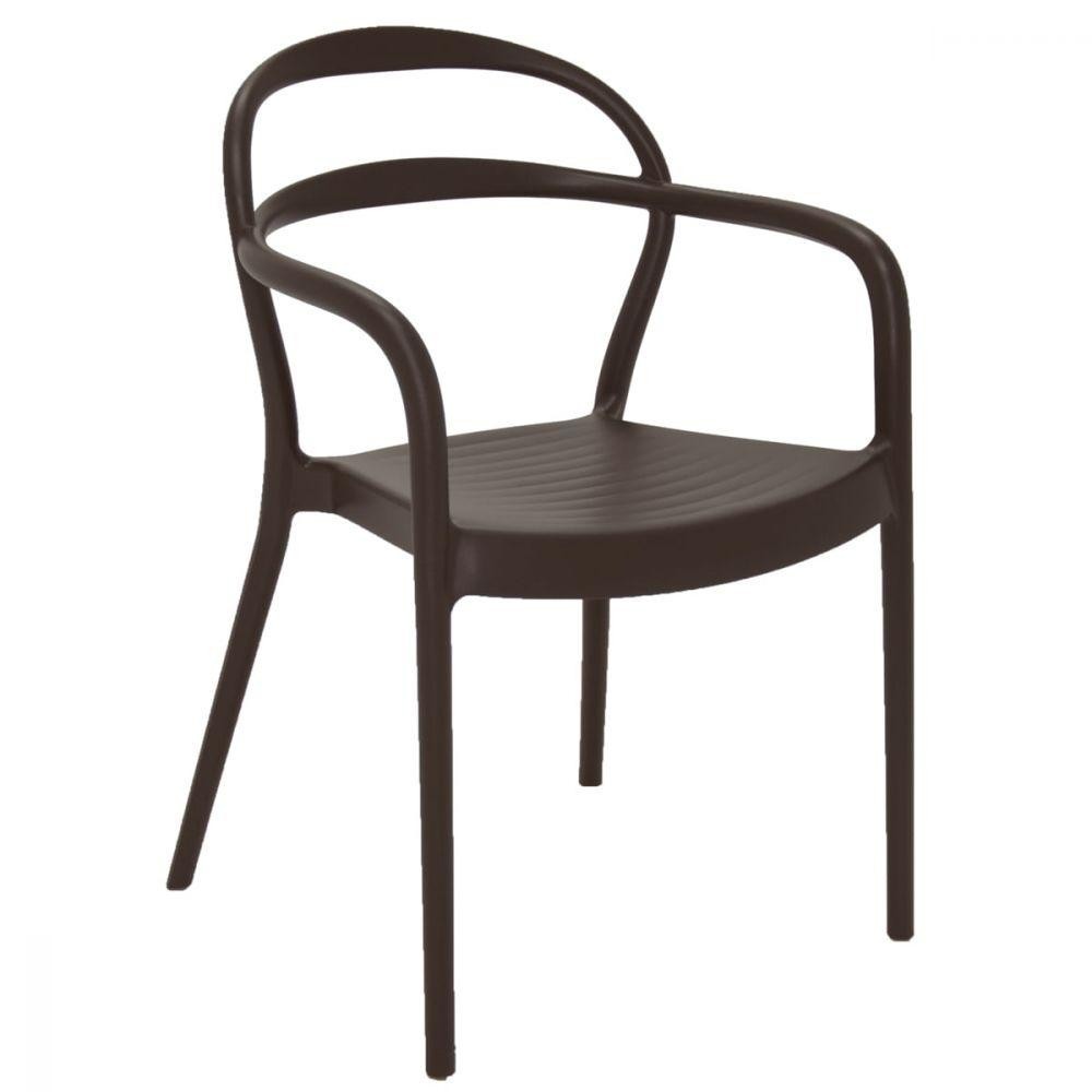 Cadeira Tramontina Sissi Encosto Vazado Marrom em Oferta na Shopee