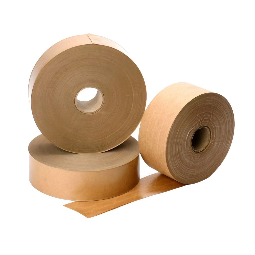 Fita Gomada Papel Kraft 80mm sem Reforço – Rolo 1kg – Alta Aderência – ENVIO IMEDIATO