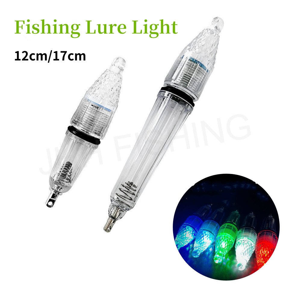 5 Cores À Prova De Gordura 12cm/17cm Gota Profunda Subaquática LED Isca Luz Pesca Lula Flash Lâmpada Noite Mar Acessório