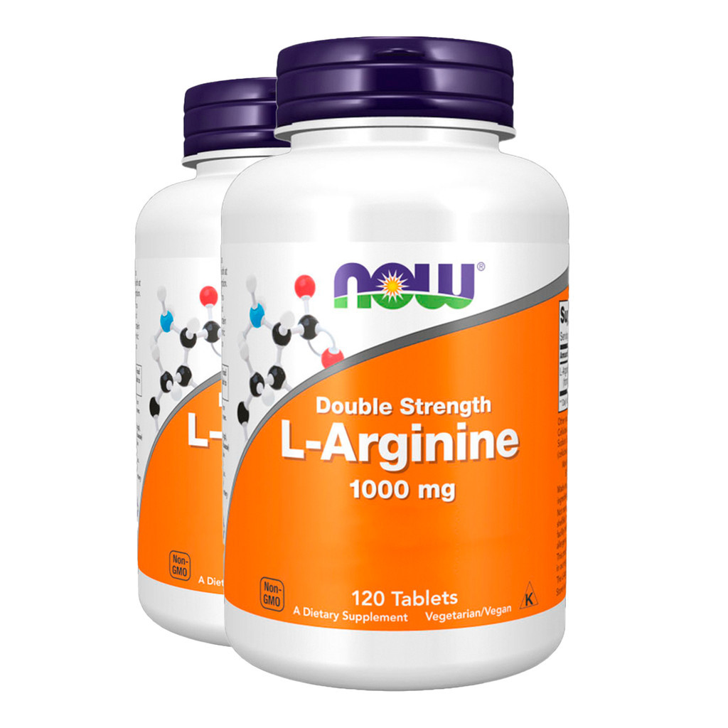 Kit 2x L-Arginina 1000mg Now Foods L-Arginine 120 Tablets Importado/Made in Usa em Oferta na Shopee