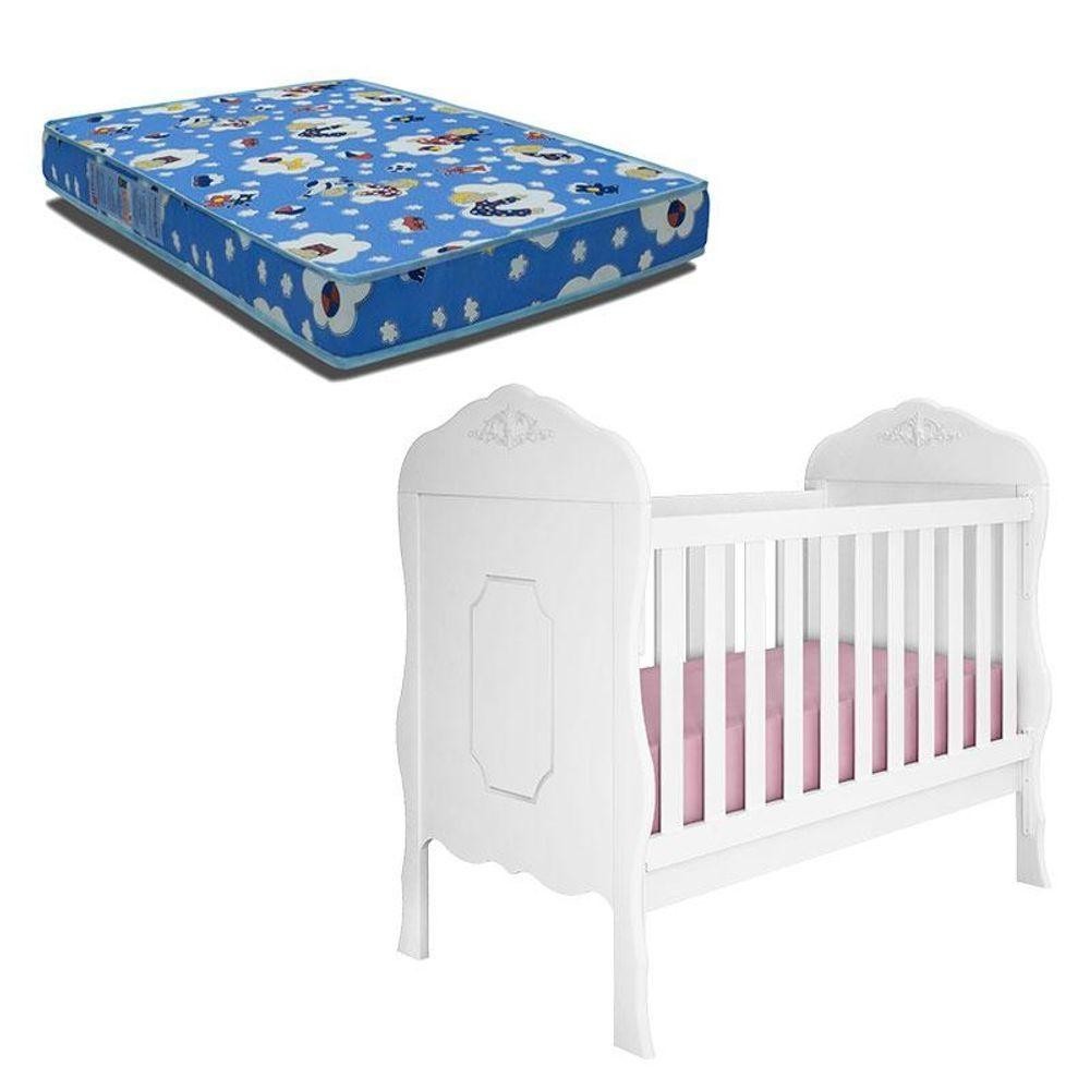 Berço Americano Realeza E Colchão Para Berço Phisical 70x130 Ortobom - Canaã - Mom & Baby