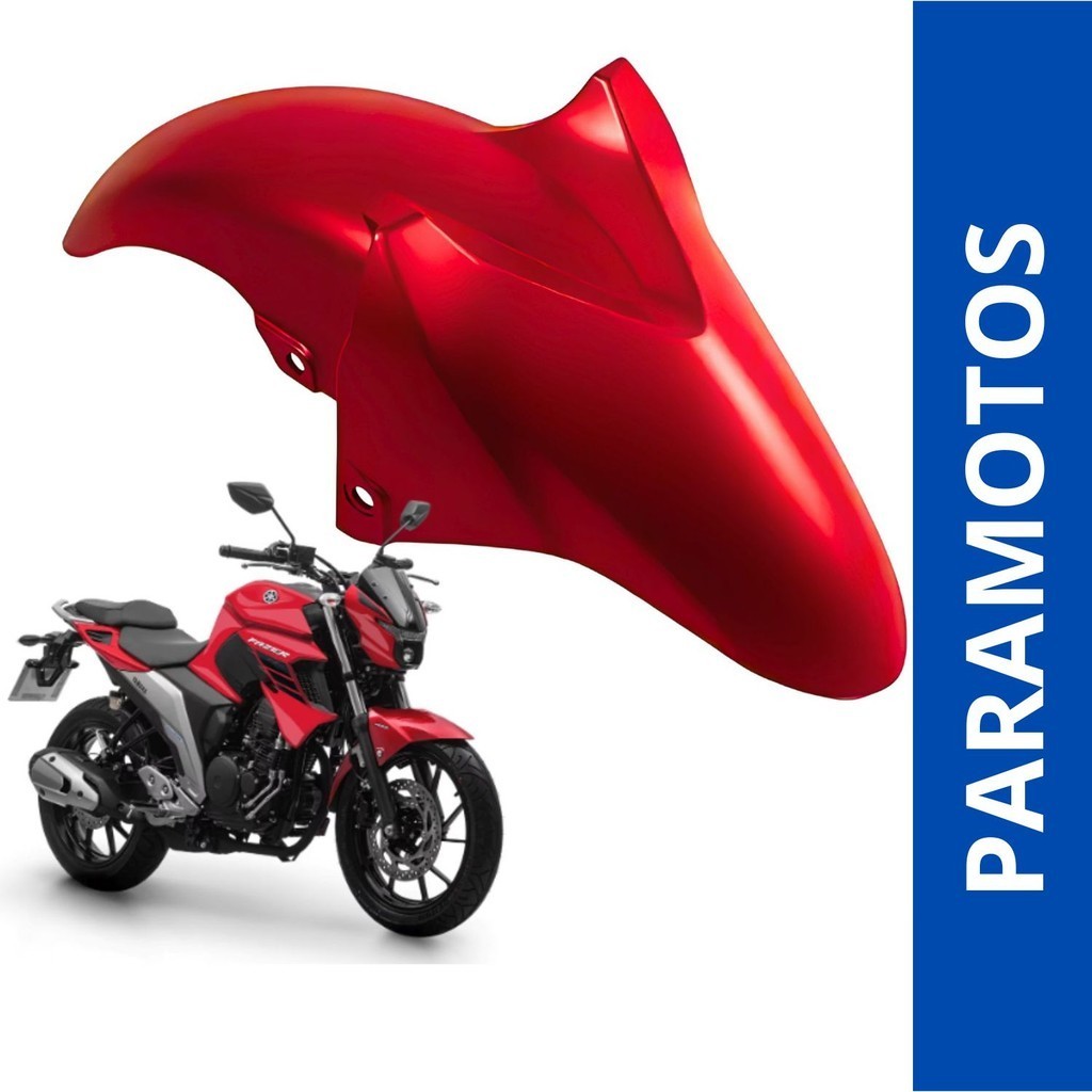 PARALAMA DIANTEIRO VERMELHO FAZER FZ25 2020 2021 2022 2023 PARAMOTOS YAMAHA