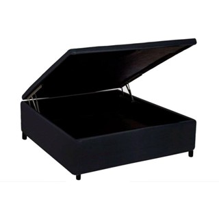 Cama Box Baú Casal Universal Courano Black (138x188x35) - Costa Rica em Oferta na Shopee
