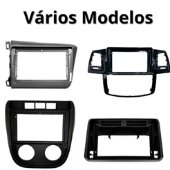 Moldura Central DVD Multimidia 2 DIN Para Carro Diversos Modelos Spin Onix HB20 Palio Fox Crossfox