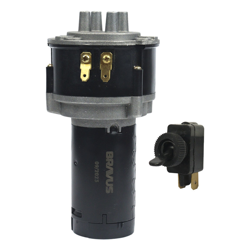 Compressor Buzina Ar 4 Saídas 2 Toques 12V C/ Chave Seletora Mini Motor 2 Sons Continuo Repicado - Spare Parts and Accessories for Vehicles