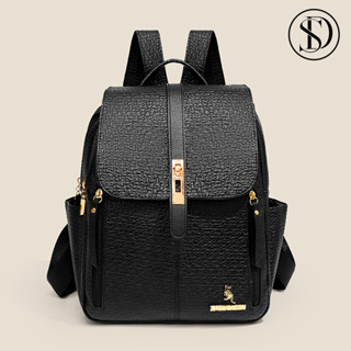 SHINYDIARY Mochila Feminina Preta De Couro Sintético De Alta Qualidade Para Estudantes em Oferta na Shopee