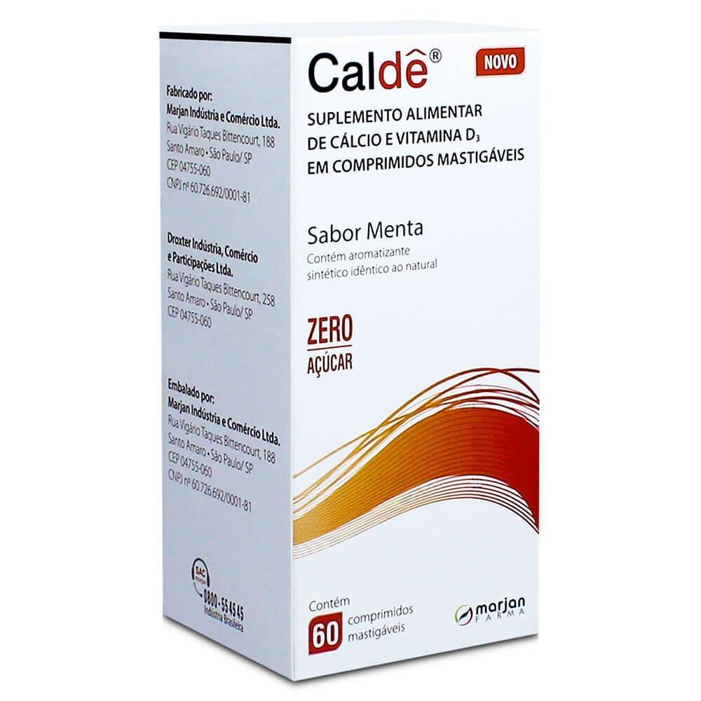 CALDÊ COM 60 COMPRIMIDOS MASTIGÁVEIS SABOR MENTA em Oferta na Shopee