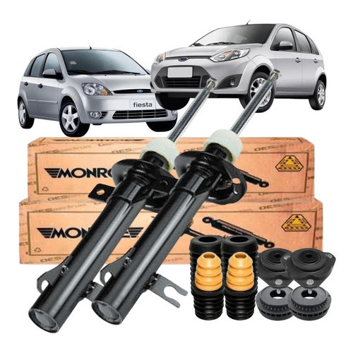 Amortecedor + Kit Batente Dianteiro Monroe Fiesta 1.0 / 1.6 8v2007 A 2014 - Spare Parts and Accessories for Vehicles