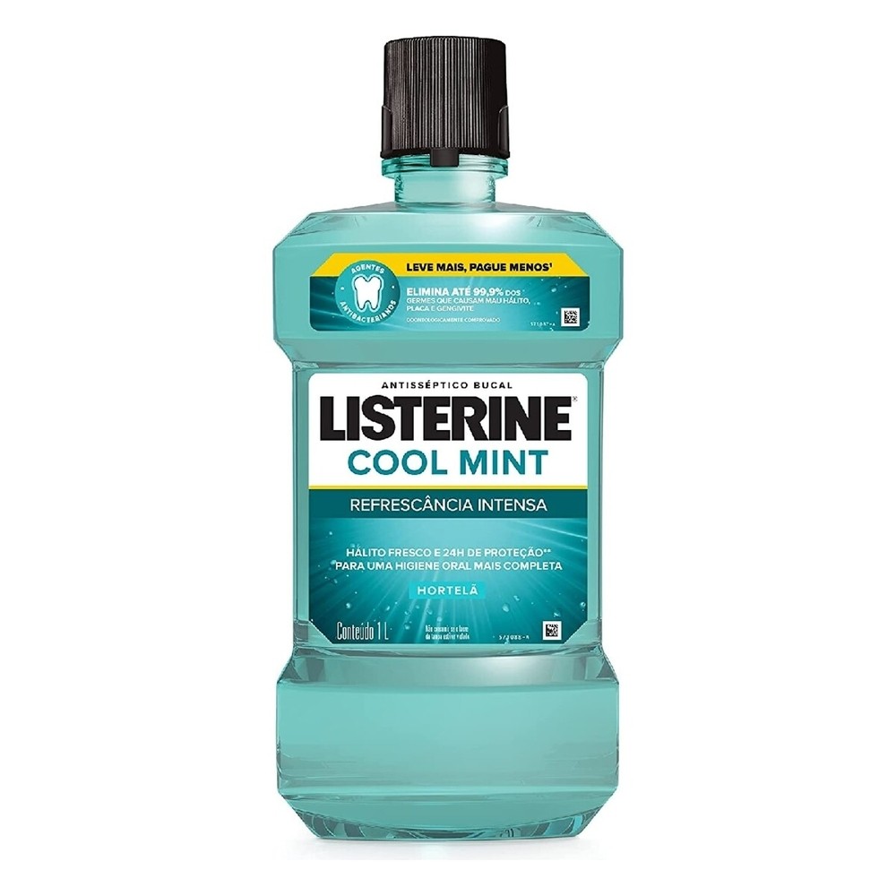 Enxaguante Bucal Listerine Cool Mint 1L em Oferta na Shopee