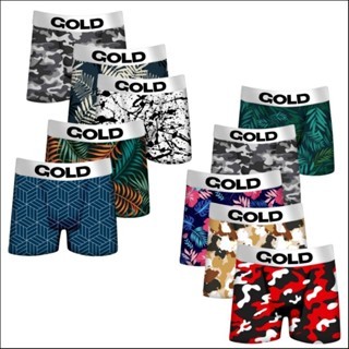 Kit com 5 Cueca Boxer de Microfibra Gold Box em Oferta na Shopee