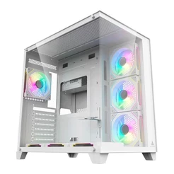 Gabinete Gamer Acegeek Mercury R425, Mid-Tower, Lateral de Vidro, Branco, AG-MERCURY-R425-WH