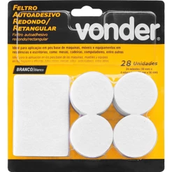 Feltro Adesivo Branco Red/Ret Jg Com 28 Vonder