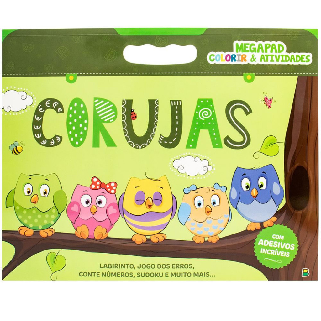 Megapad colorir & atividades corujas em Oferta na Shopee