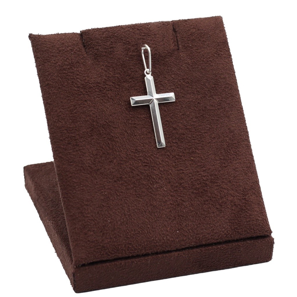 Pingente de prata 925 cruz crucifixo liso quinado em Oferta na Shopee