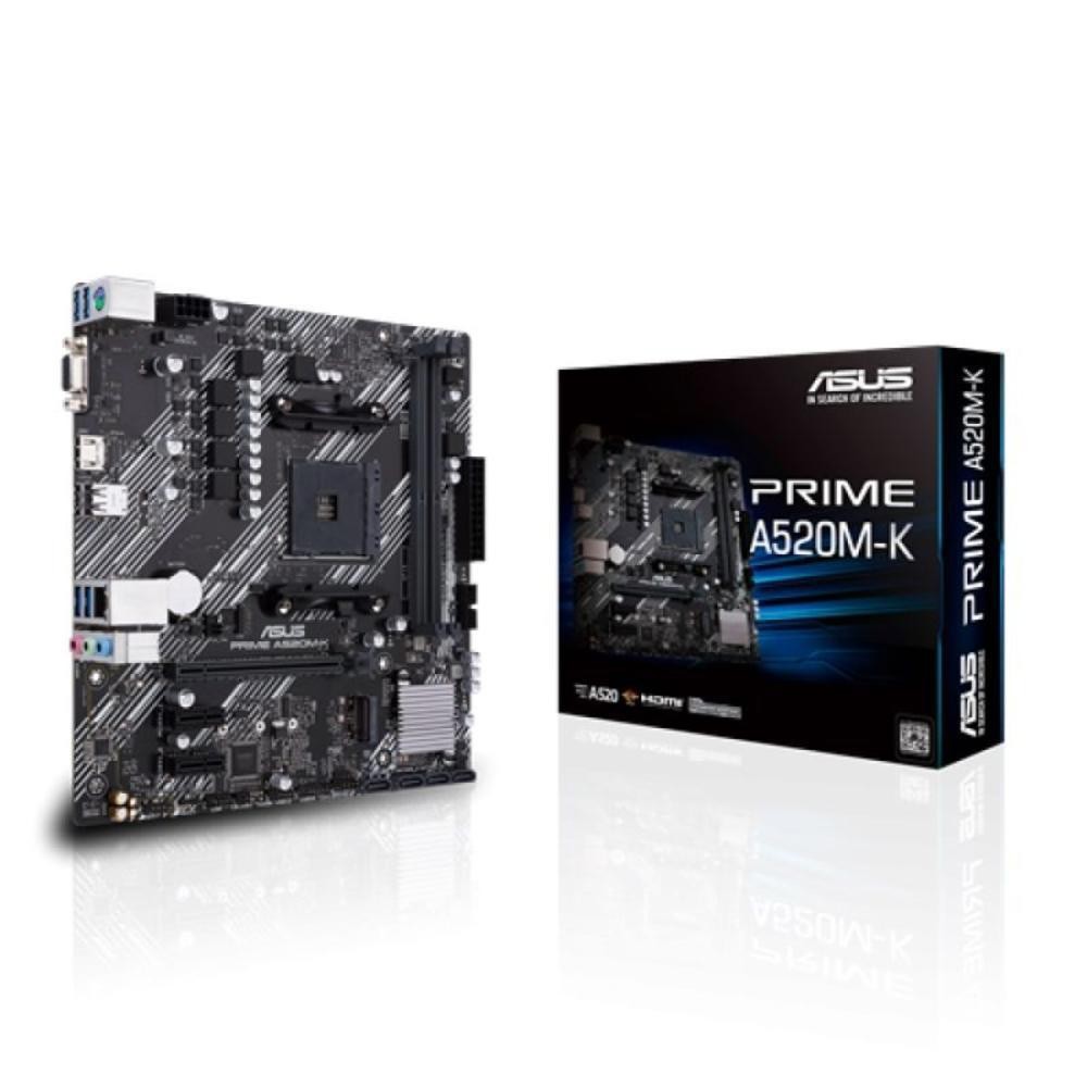 Placa Mãe Am4 Asus A520m-k Prime, Ddr4, Vga, HDMI, M.2 em Oferta na Shopee