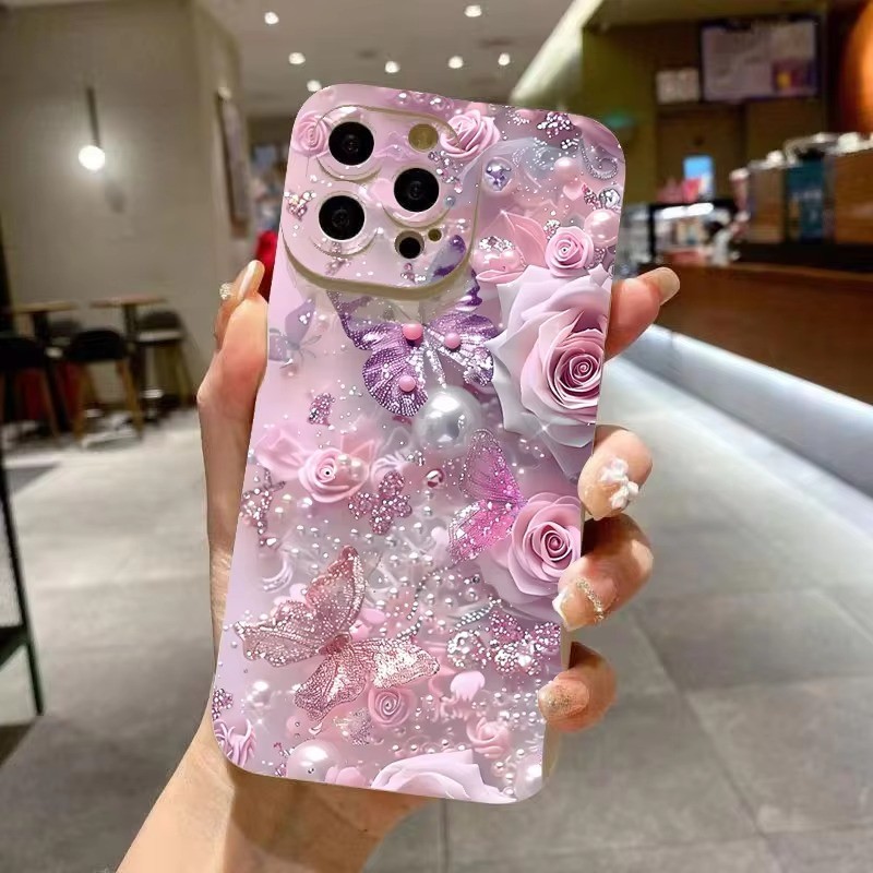 Capa Para Samsung A05 A05S A55 A15 A35 A25 Sonhador Rosa Caso De Telefone A54 A34 A14 A52 A52S A53 A73 A33 A72 A23 A13 A32 A51 A71 Silicone Macio Colorido