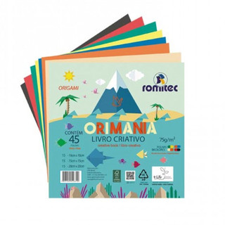 Livro atividades criativo Origami 3 em 1 75g com 45 folhas Romitec em Oferta na Shopee