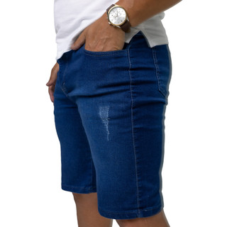 Bermuda Masculina Jeans Elastano Estica Confortável | Short Masculino Jeans - Tendência