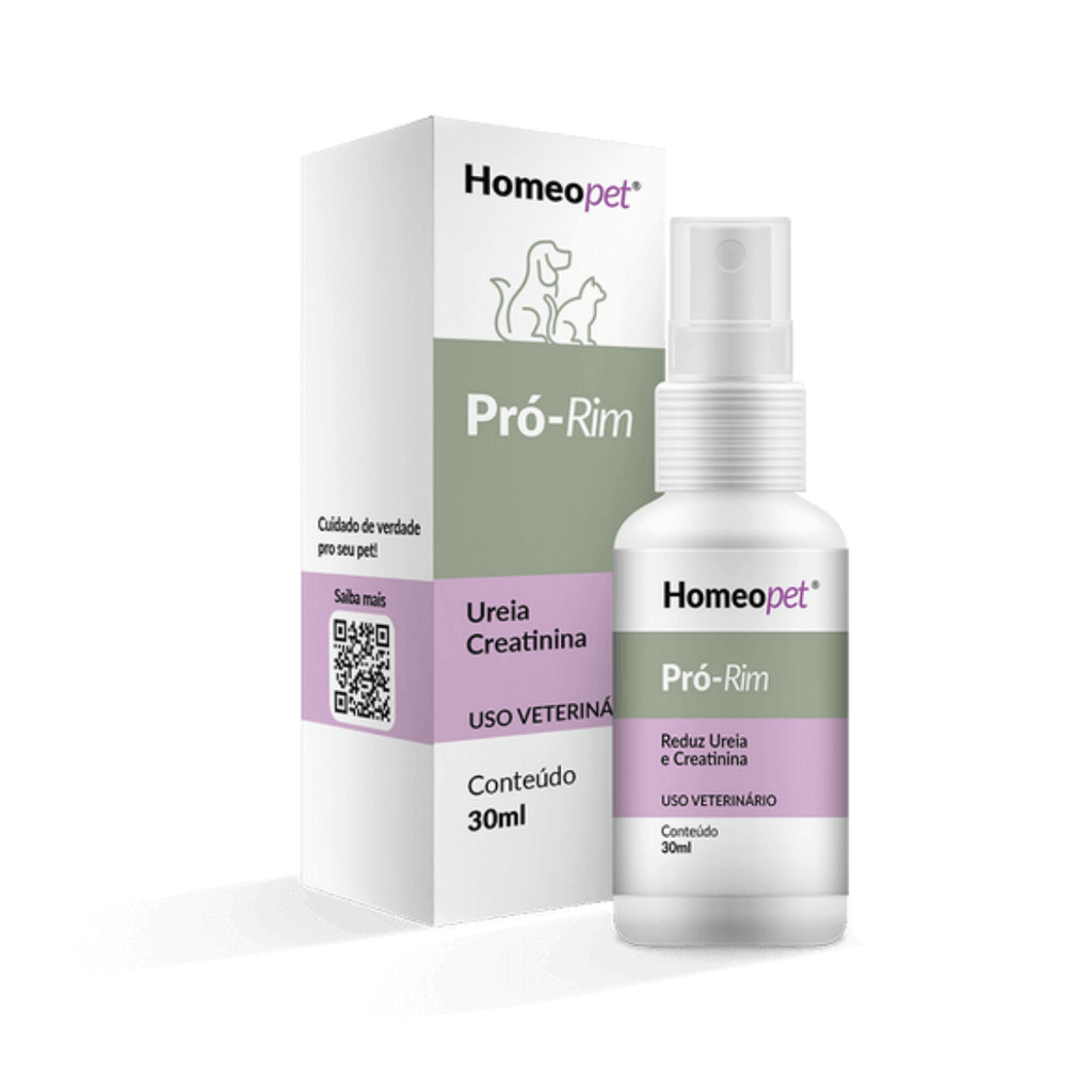 Pró Rim Cães Gatos Homeopatia Problemas Renais Homeopet 30ml