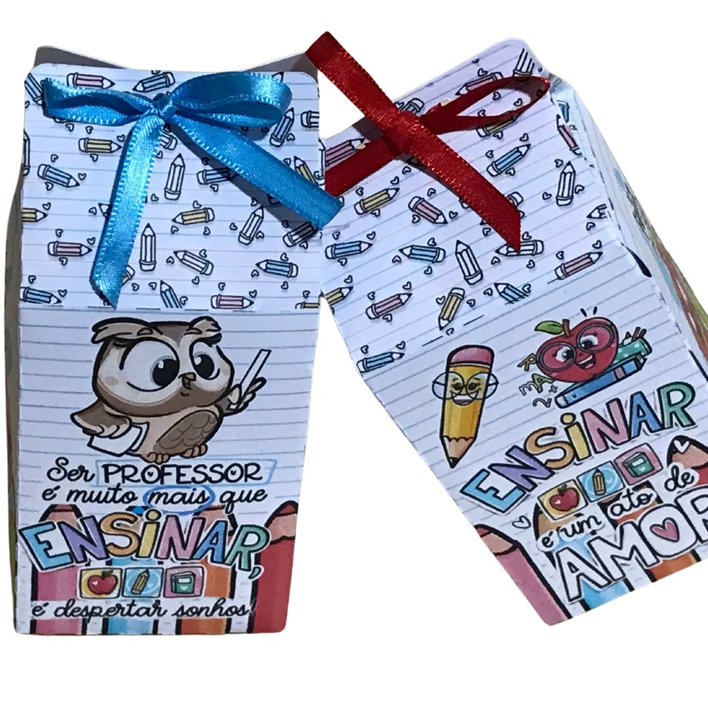 30 Mimos Dia dos Professores Caixinhas Milk - Lembrancinhas Encantadoras para Professores