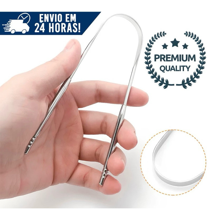 Limpador De Língua Raspador De Língua Em Aço Inox, Limpador De Lingua